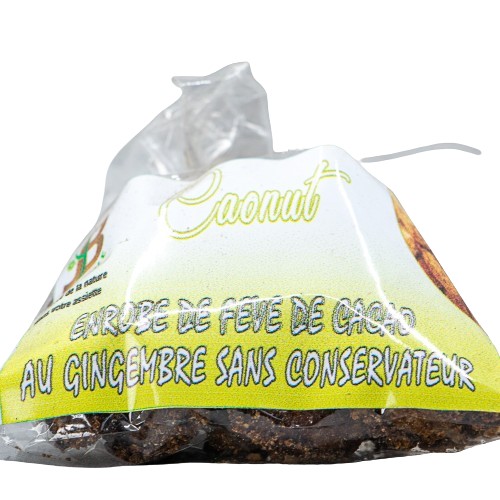 EnrobÃ© de fÃ¨ve de cacao au gingembre sans conservateur d'Emotyche Sarl 45g