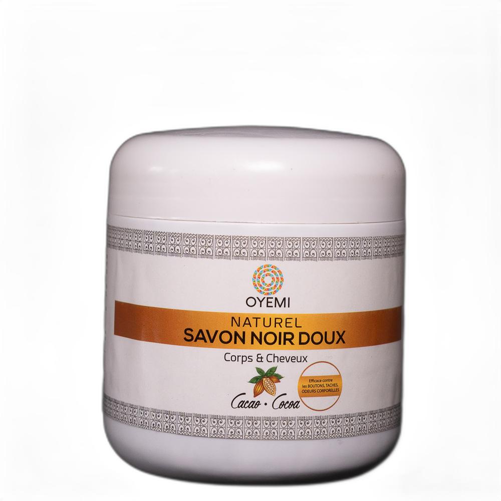 SAVON NOIR DOUX CACAO EN POT DE OYEMI 600g